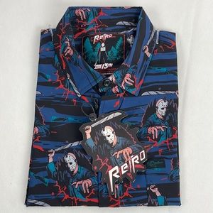 Friday the 13th Button Down Shirt New In Package